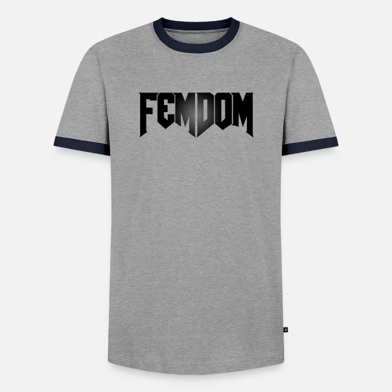 Femdoom - Men's Ringer Shirt - grey/navy 