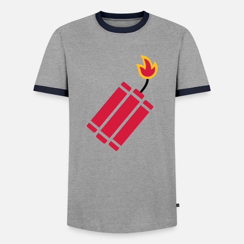 Dynamit Bombe - Männer Kontrast-T-Shirt - Grau/Navy
