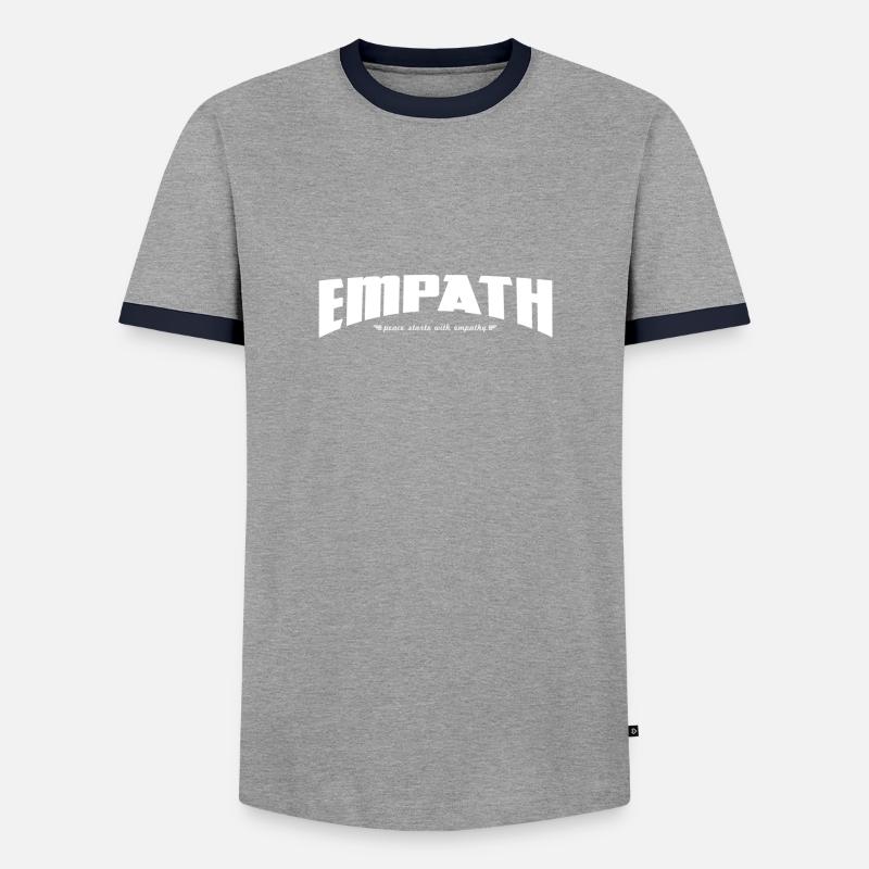 Empath white - Männer Kontrast-T-Shirt - Grau/Navy 