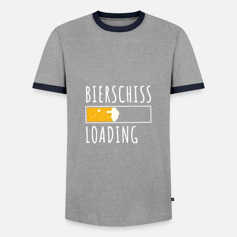 Bierschiss loading - Männer Kontrast-T-Shirt - Grau/Navy 