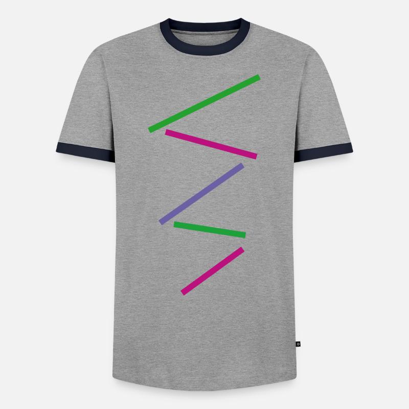 Minimal Pattern - Men's Ringer Shirt - grey/navy 