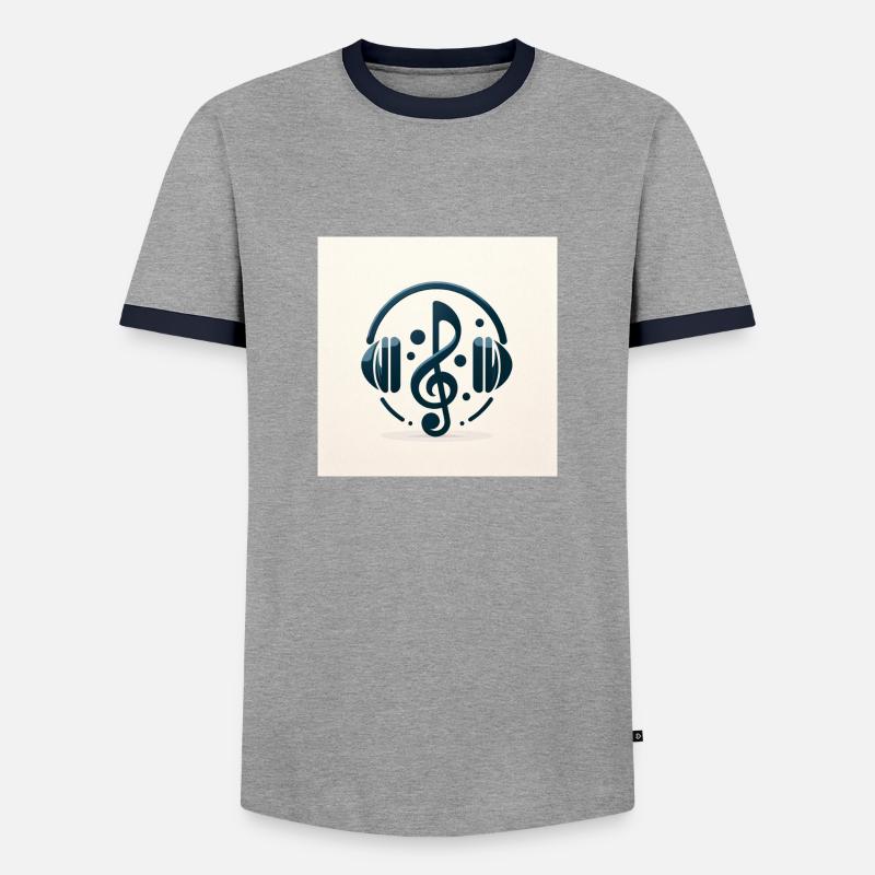 Melodic elegance - Men's Ringer Shirt - grey/navy 