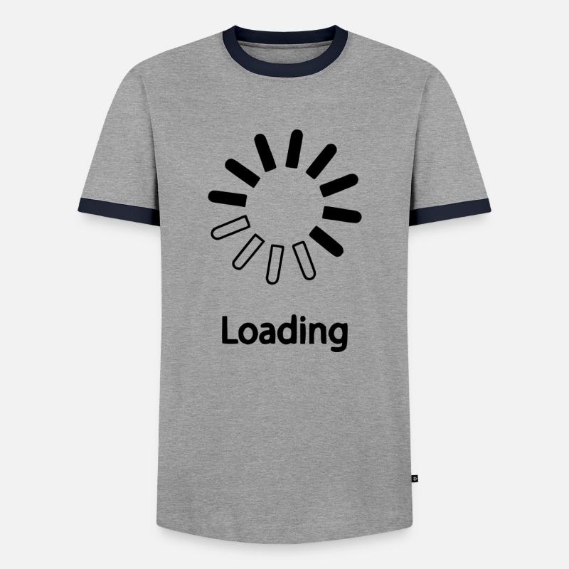 Loading schwarz - Männer Kontrast-T-Shirt - Grau/Navy 