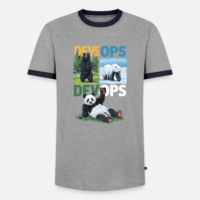 Devops - T-shirt contrasté Homme - gris/marine 