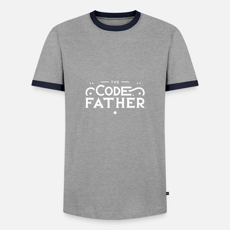 The Codefather 4 - Männer Kontrast-T-Shirt - Grau/Navy 