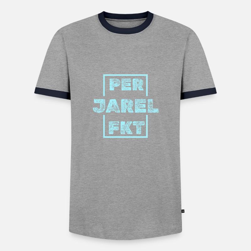 Jarel - Men's Ringer Shirt - grey/navy 