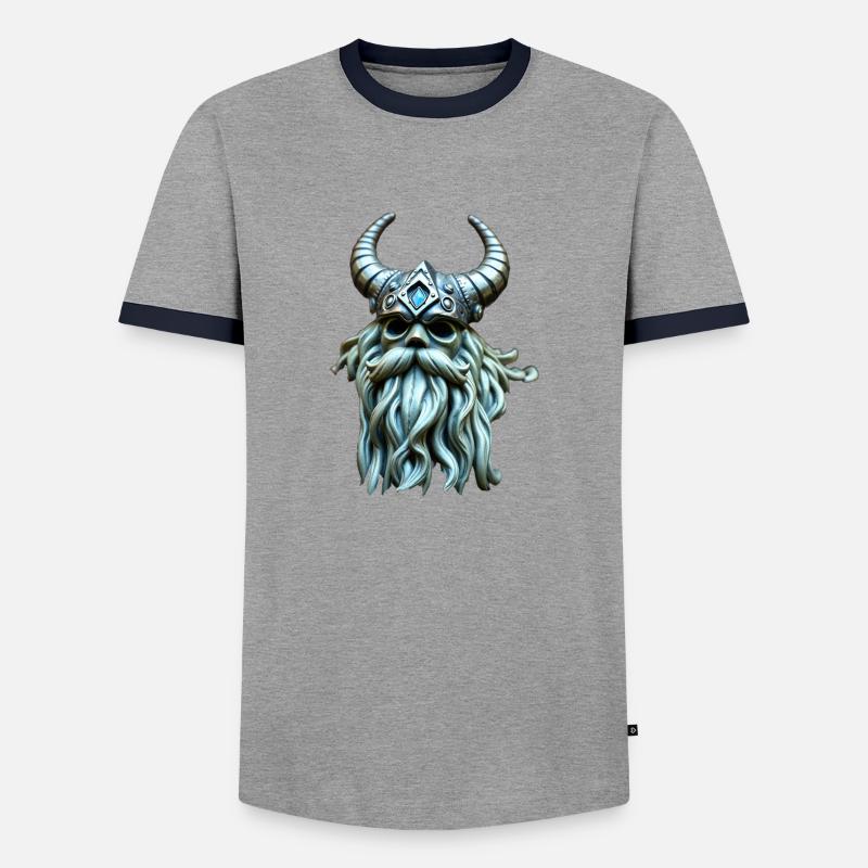 Ragnar - Männer Kontrast-T-Shirt - Grau/Navy 