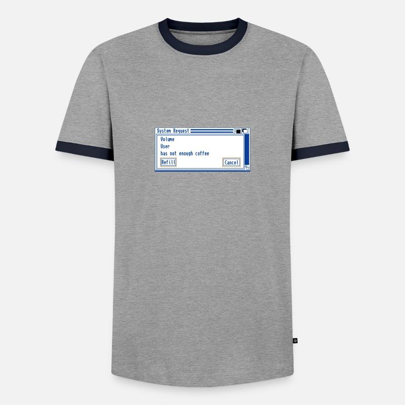 Kaffee Checkbox System Request - Männer Kontrast-T-Shirt - Grau/Navy 