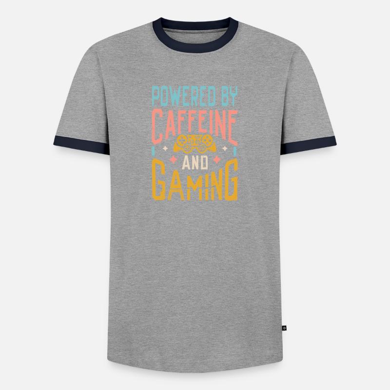 gaming design - Männer Kontrast-T-Shirt - Grau/Navy 
