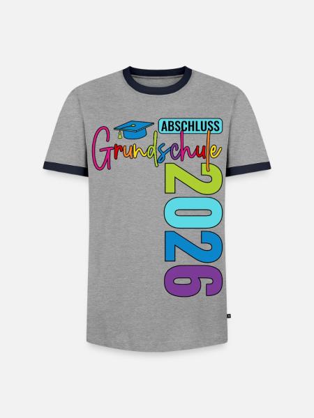 Abschluss Grundschule 2026 - Männer Kontrast-T-Shirt - Grau/Navy