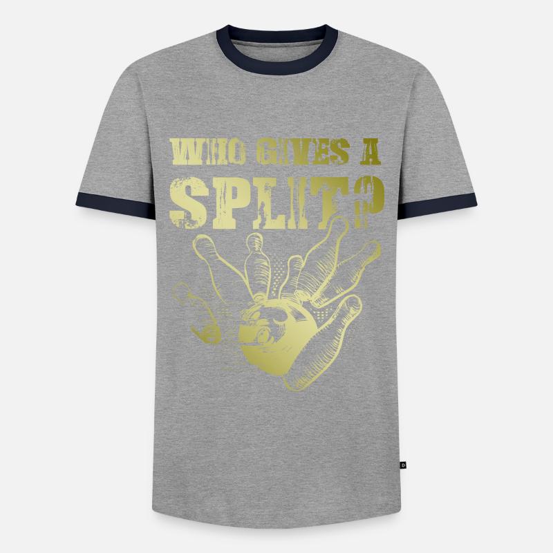 Bowling Split - Men's Ringer Shirt - grey/navy 