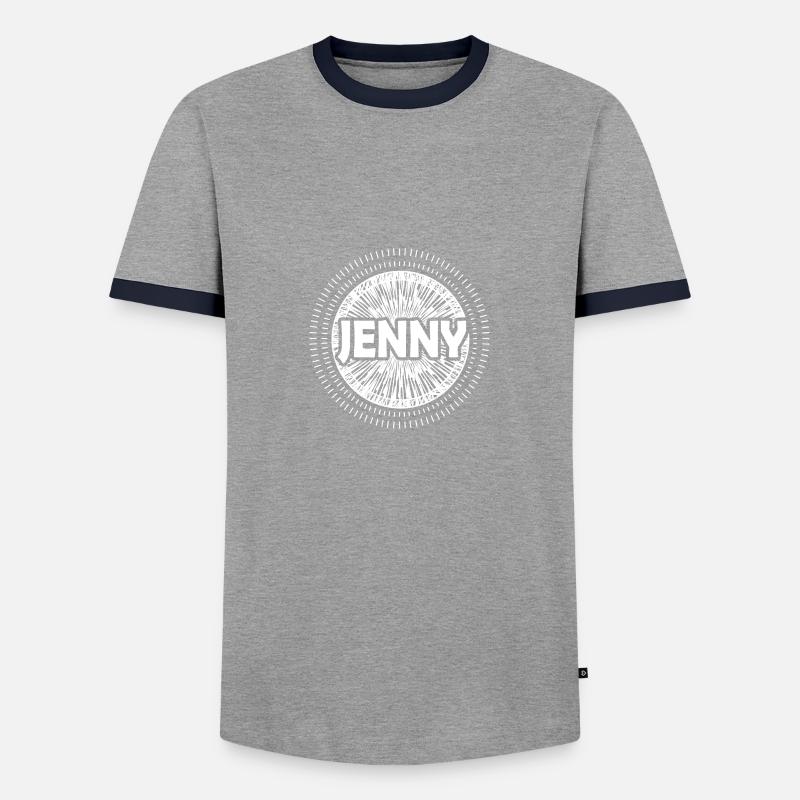 Jenny als Geschenkidee - Männer Kontrast-T-Shirt - Grau/Navy