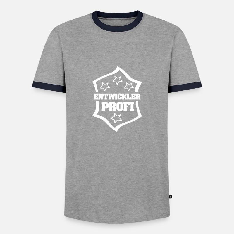 Developer - Men's Ringer Shirt - grey/navy