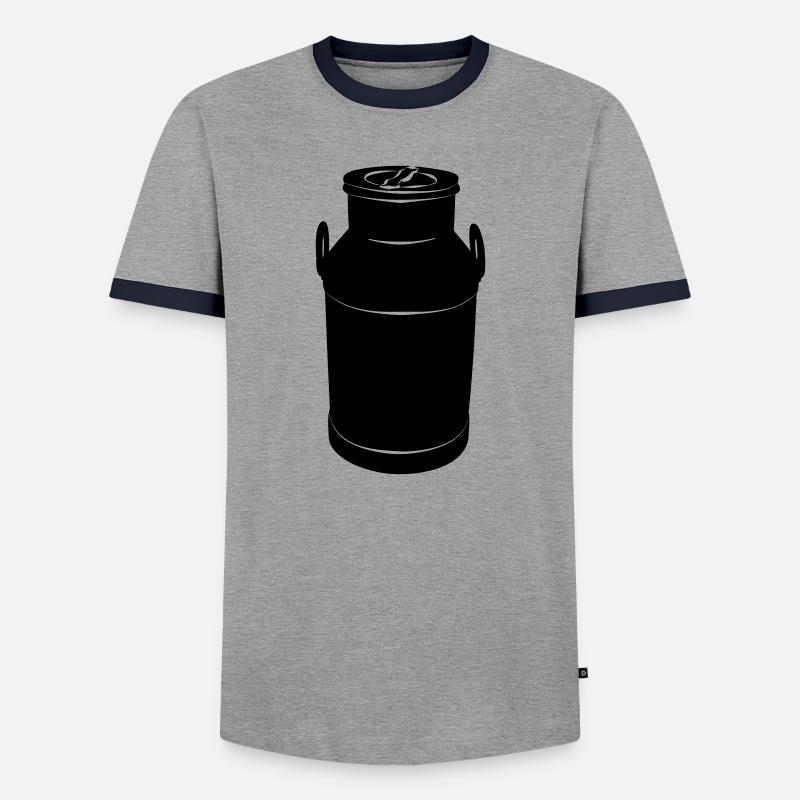 Milk can - Men's Ringer Shirt - grey/navy 