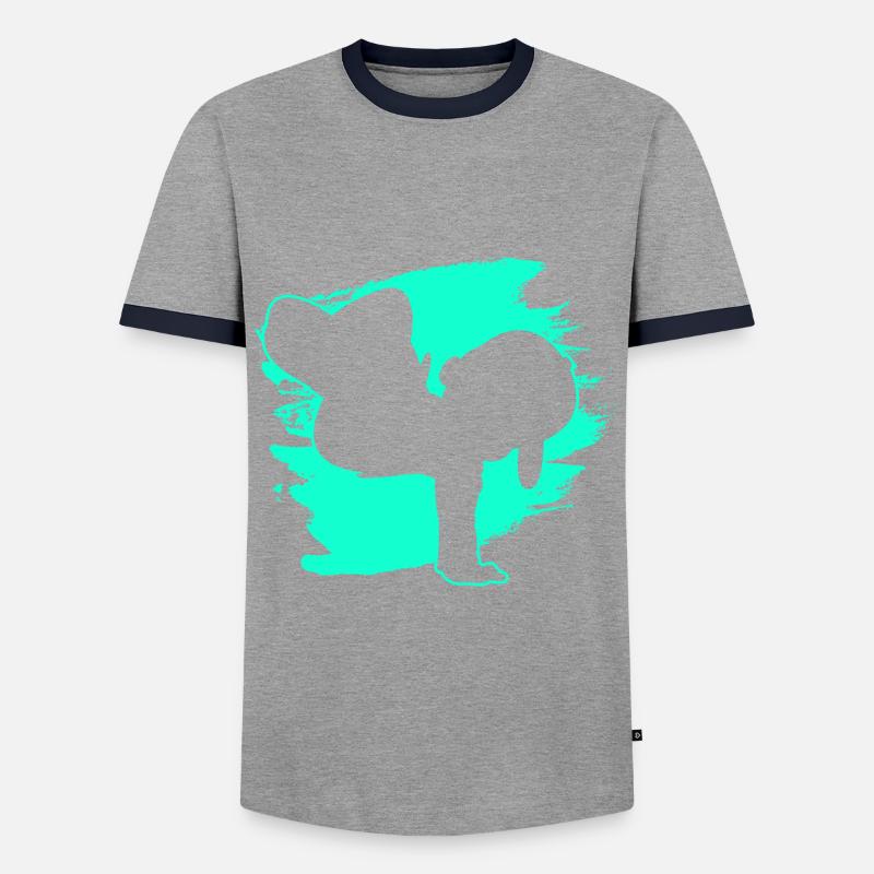 Breakdancer Breakdancing Junge - Männer Kontrast-T-Shirt - Grau/Navy 