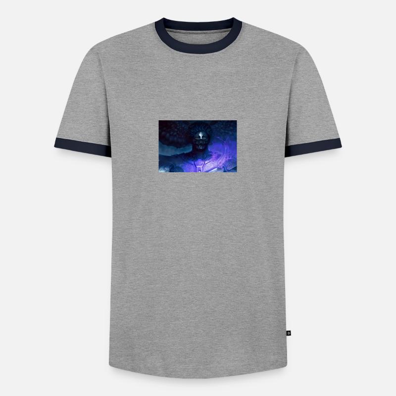 Dämon - Männer Kontrast-T-Shirt - Grau/Navy 