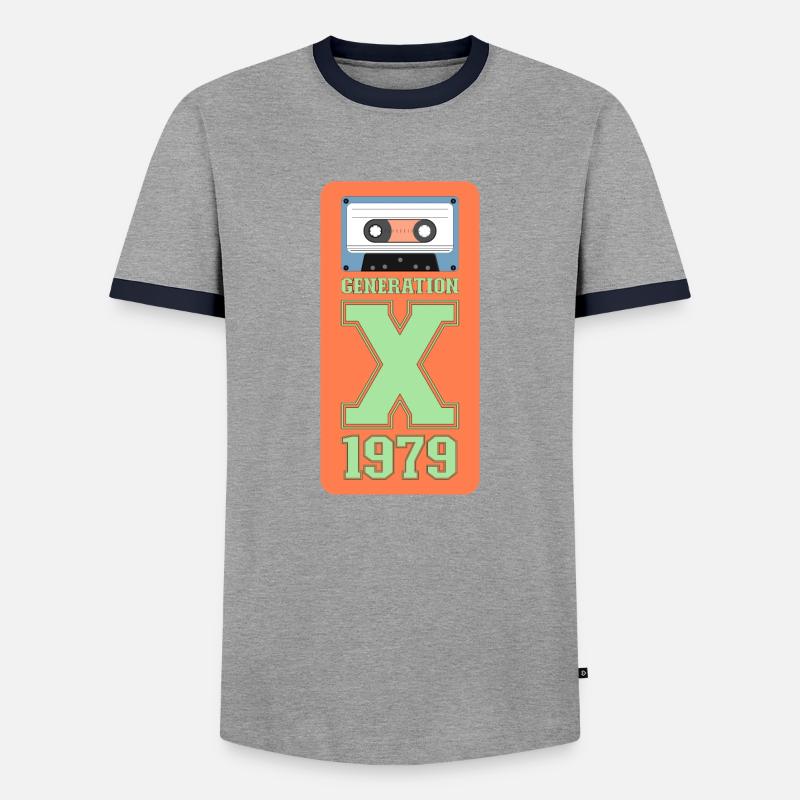 1979 Generation X Reggae - Männer Kontrast-T-Shirt - Grau/Navy 