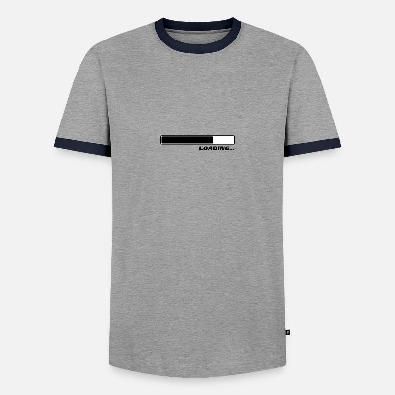 Loading Laden Ladebalken 2c - Männer Kontrast-T-Shirt - Grau/Navy 