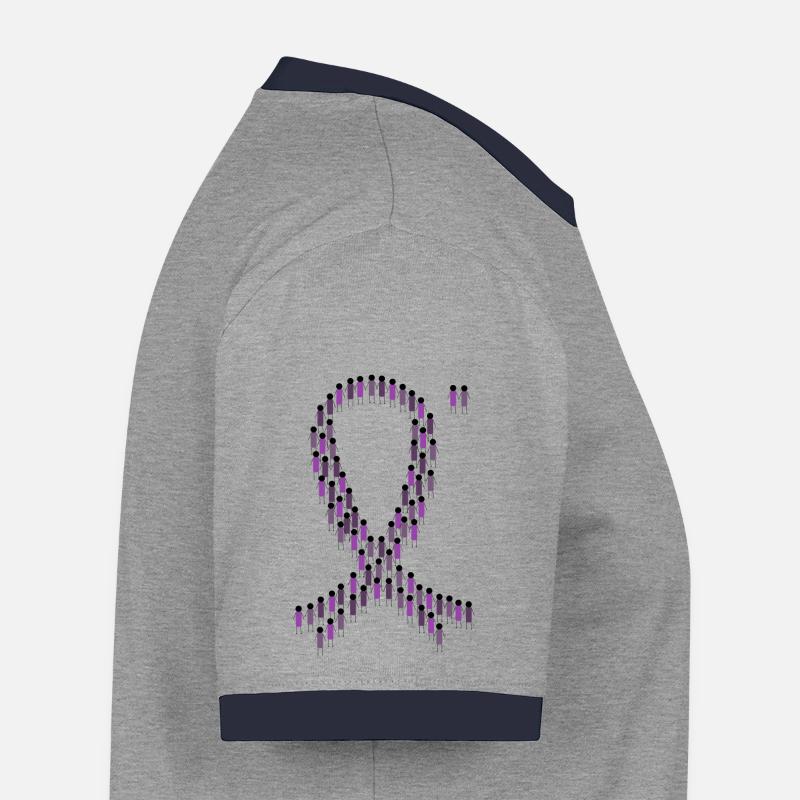 Crowd Purple Epilepsy Bow Togetherness Men's Ringer Shirt
