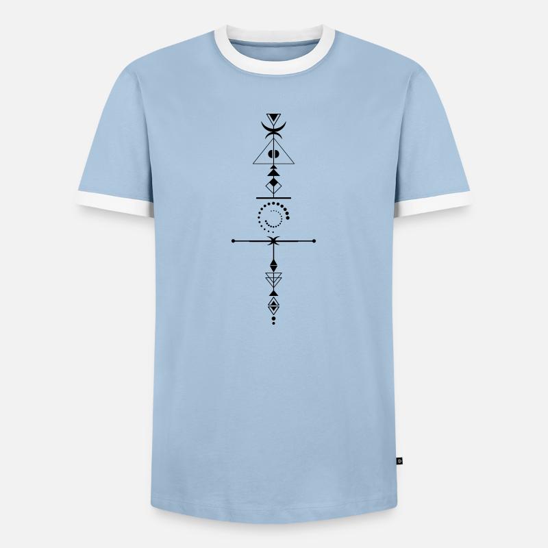 Rüstung 2 - Männer Kontrast-T-Shirt - Hellblau/Weiß