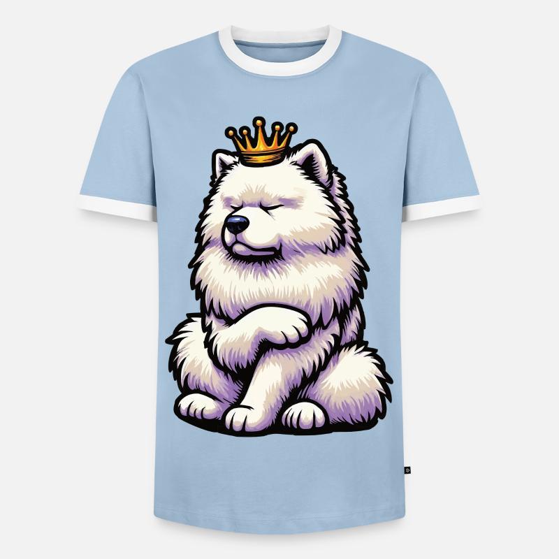 Samoyed Samoyed Owner Samoyed Lovers - Men's Ringer Shirt - light blue/white