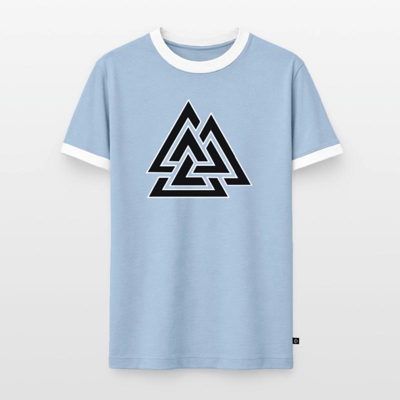 Triangular intertwined pattern Men's Ringer Shirt