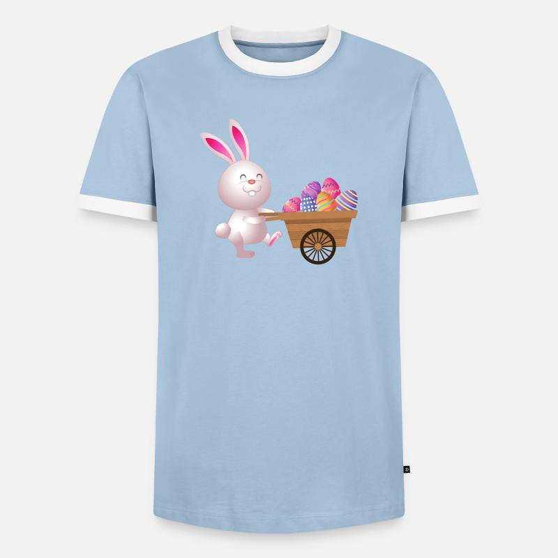 Easter, Easter, Easter - Men's Ringer Shirt - light blue/white 