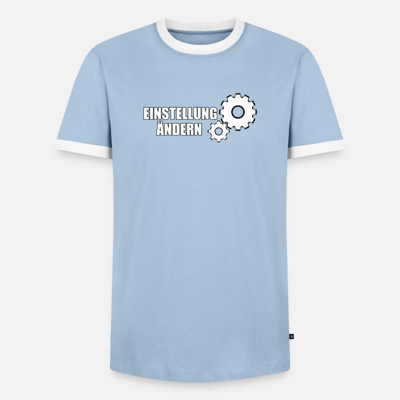CHANGE SETTING - Men's Ringer Shirt - light blue/white 