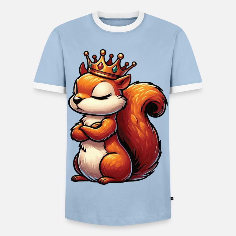 Squirrel Squirrel Squirrel Lover Rodent - Men's Ringer Shirt - light blue/white