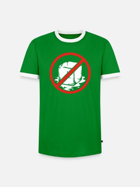 Kein Symbol Anti-Abschiebungs-Pro-Einwanderer-Marsch - Männer Kontrast-T-Shirt - Grün/Weiß 
