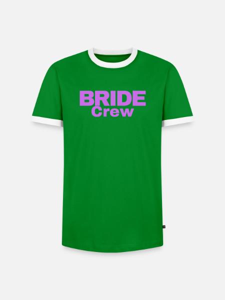 Bride Crew - Männer Kontrast-T-Shirt - Grün/Weiß 