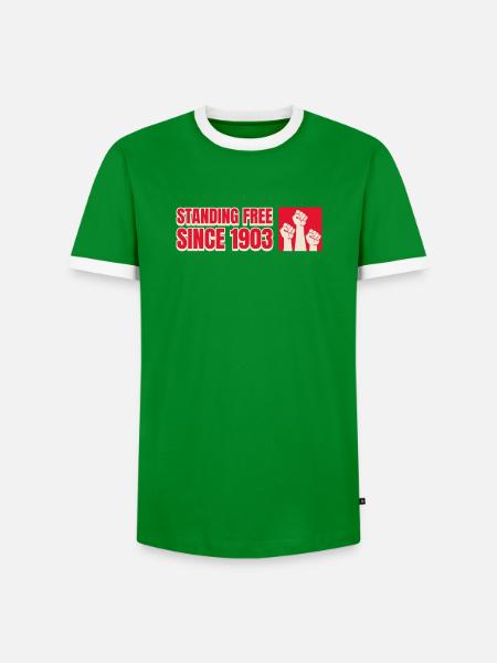 Seit 1903 frei stehend - Männer Kontrast-T-Shirt - Grün/Weiß