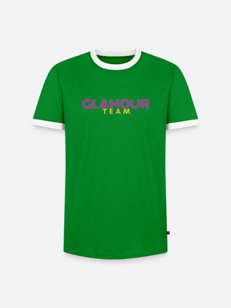 Glamour Team Neon Fashion Typografie - Männer Kontrast-T-Shirt - Grün/Weiß