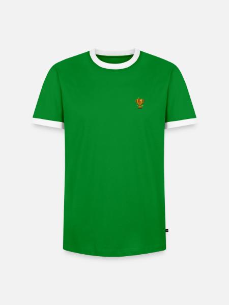 Pokal - Männer Kontrast-T-Shirt - Grün/Weiß