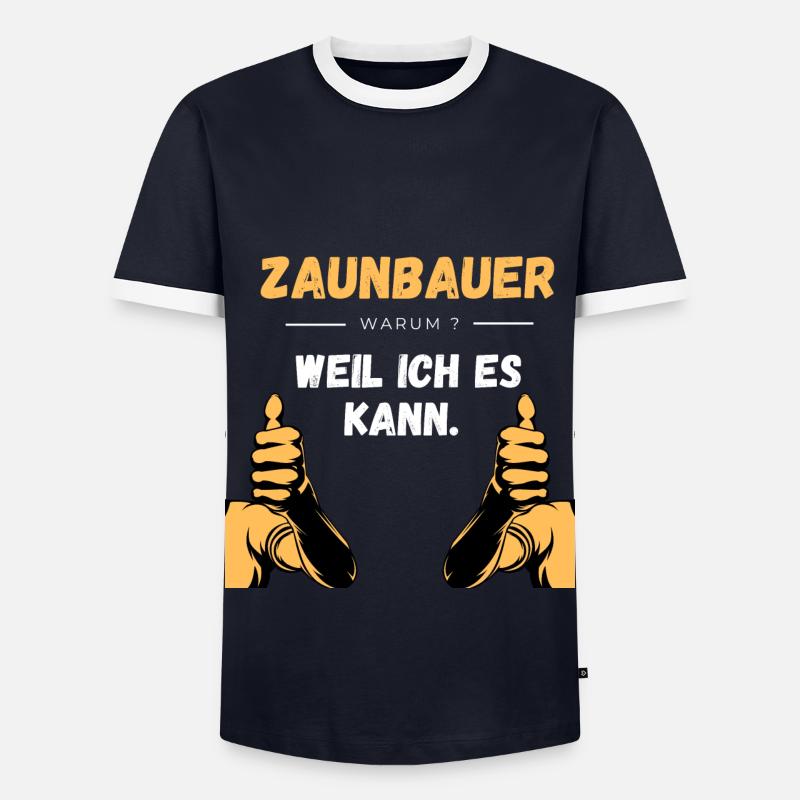 Zaunbau Beruf Geschenkidee - Männer Kontrast-T-Shirt - Navy/Weiß 