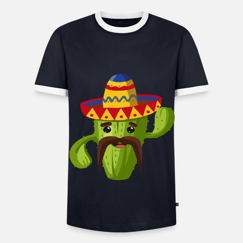 Cactus cactus Mexican - Men's Ringer Shirt - navy/white