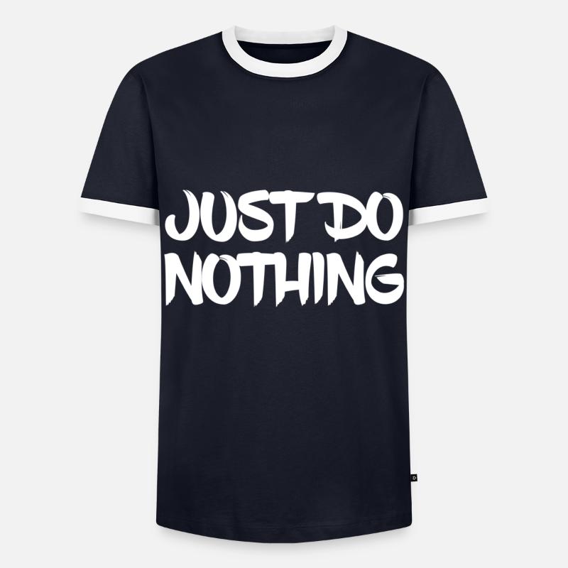 Just do nothing - Men's Ringer Shirt - navy/white 