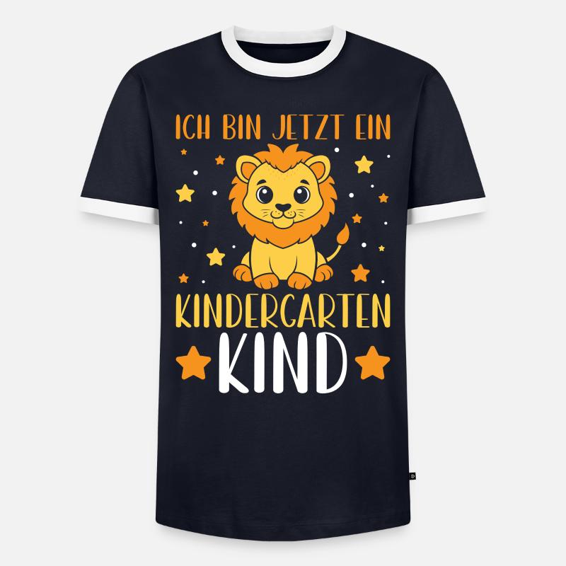 Kinder Kindergartenkind Regenbogen Mädchen - Männer Kontrast-T-Shirt - Navy/Weiß 