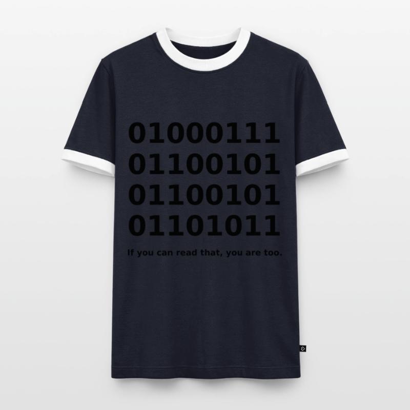Binary / Binary Code Binary Code Funny T-Shirt Men's Ringer Shirt