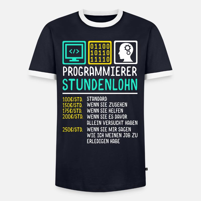 Programmierer - Männer Kontrast-T-Shirt - Navy/Weiß 