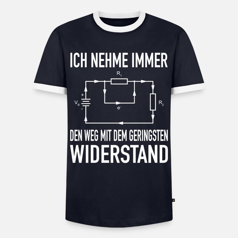 Resistance electronics & electrician - Men's Ringer Shirt - navy/white
