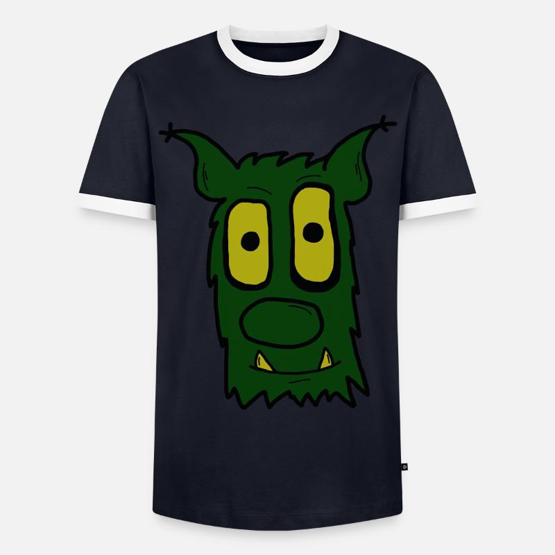 Troll dich! - Männer Kontrast-T-Shirt - Navy/Weiß