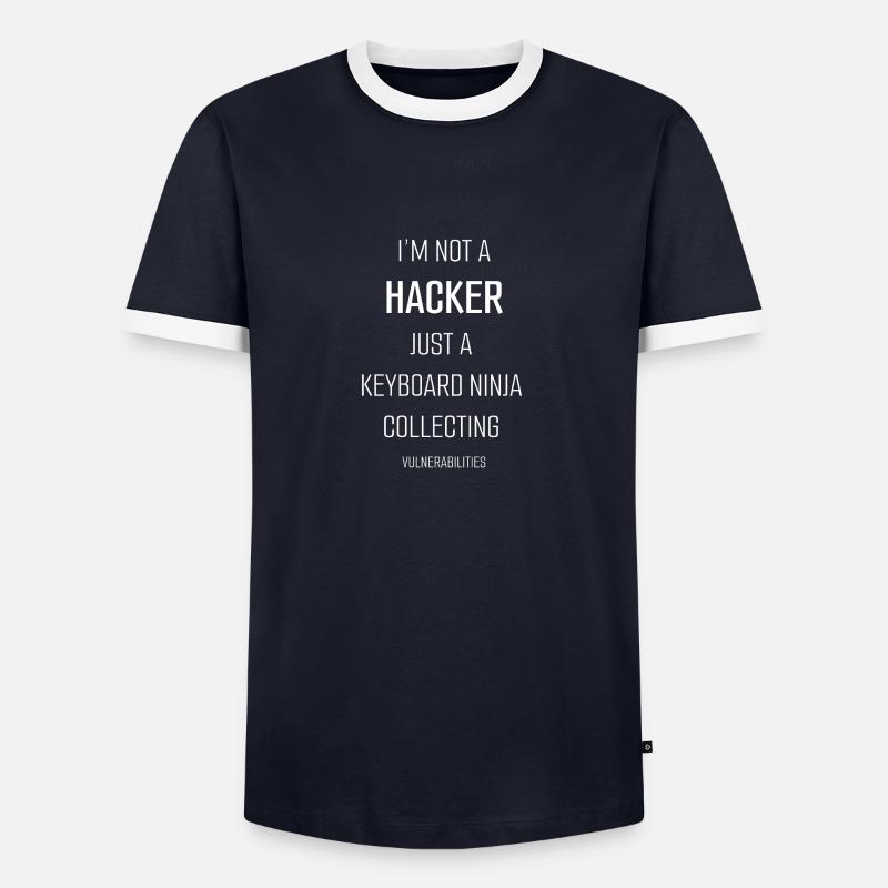 Ethical Hacker, Cyber Security, Hacker, Netzwerk - Männer Kontrast-T-Shirt - Navy/Weiß 