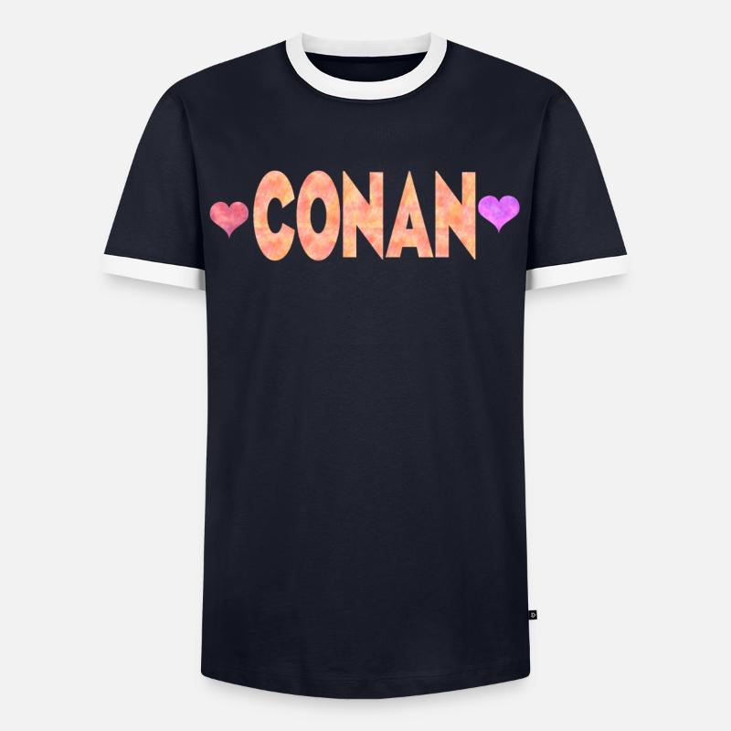 Conan - Men's Ringer Shirt - navy/white