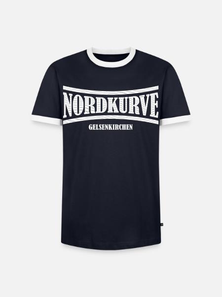 Nordkurve Gelsenkirchen Geschenkidee - Männer Kontrast-T-Shirt - Navy/Weiß