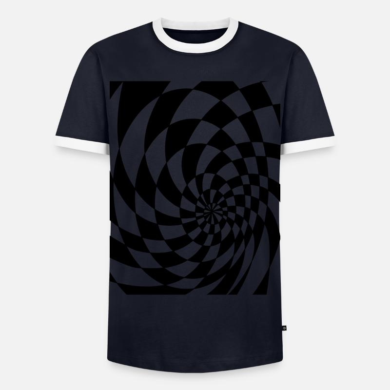 Psychedelic forms - Men's Ringer Shirt - navy/white 