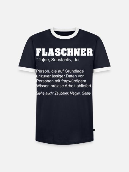 Flaschner lustige Definition - Männer Kontrast-T-Shirt - Navy/Weiß