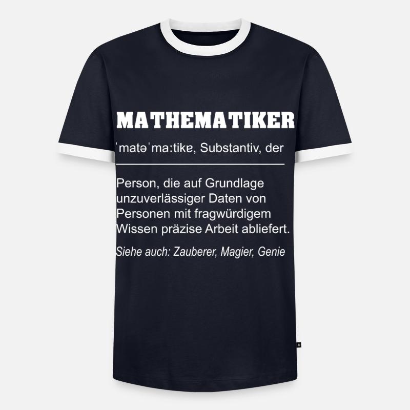 Mathematiker Definition - Männer Kontrast-T-Shirt - Navy/Weiß 
