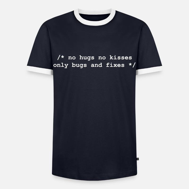 hacker - Men's Ringer Shirt - navy/white 