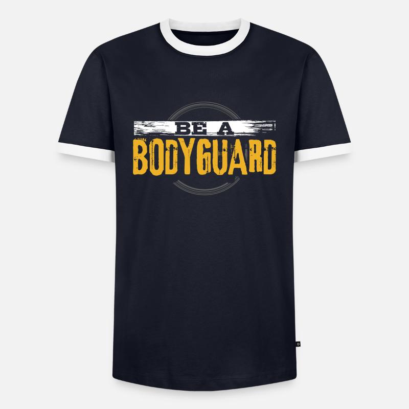 Leibwächter Geschenk Sei ein Leibwächter - Männer Kontrast-T-Shirt - Navy/Weiß 